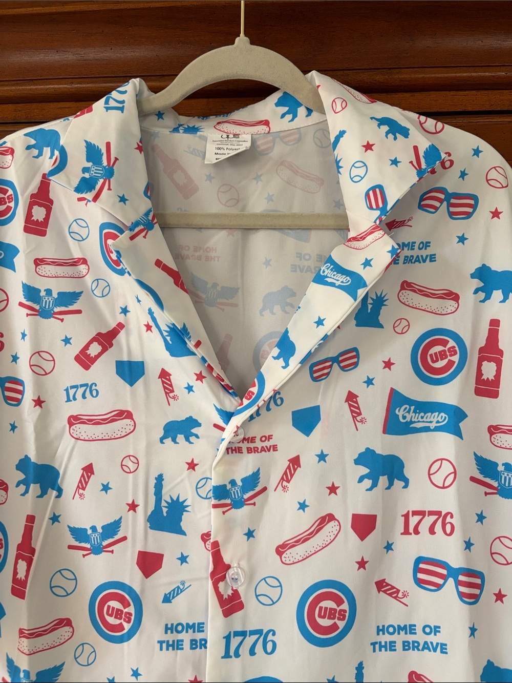 Chicago Cubs Jim Beam Short Sleeve Button Down Hawaiian Shirt -Adult Size XL New - Picture 2 of 12